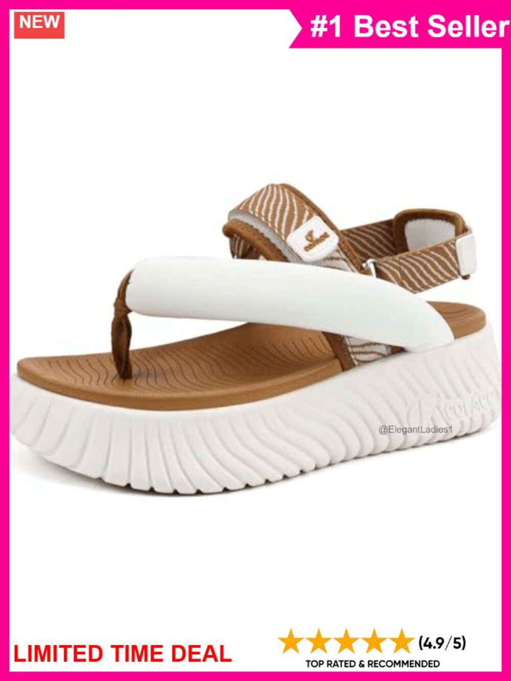 COFACE Orthopedic Arch Support Platform Flip Flops Cushion Walking Sandals